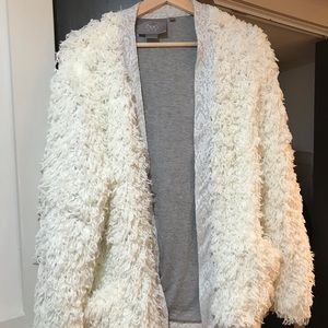 Sparkly White Fluffy Cardigan